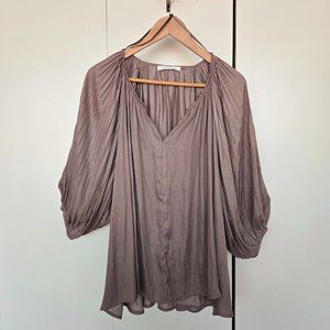 Women's Flowy Taupe 3/4 Sleeve Blouse